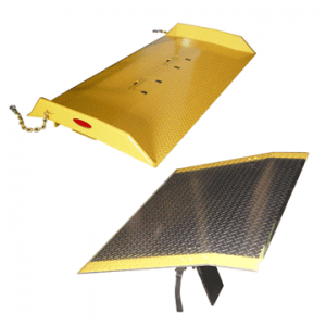 aluminum and steel dockplates side by side